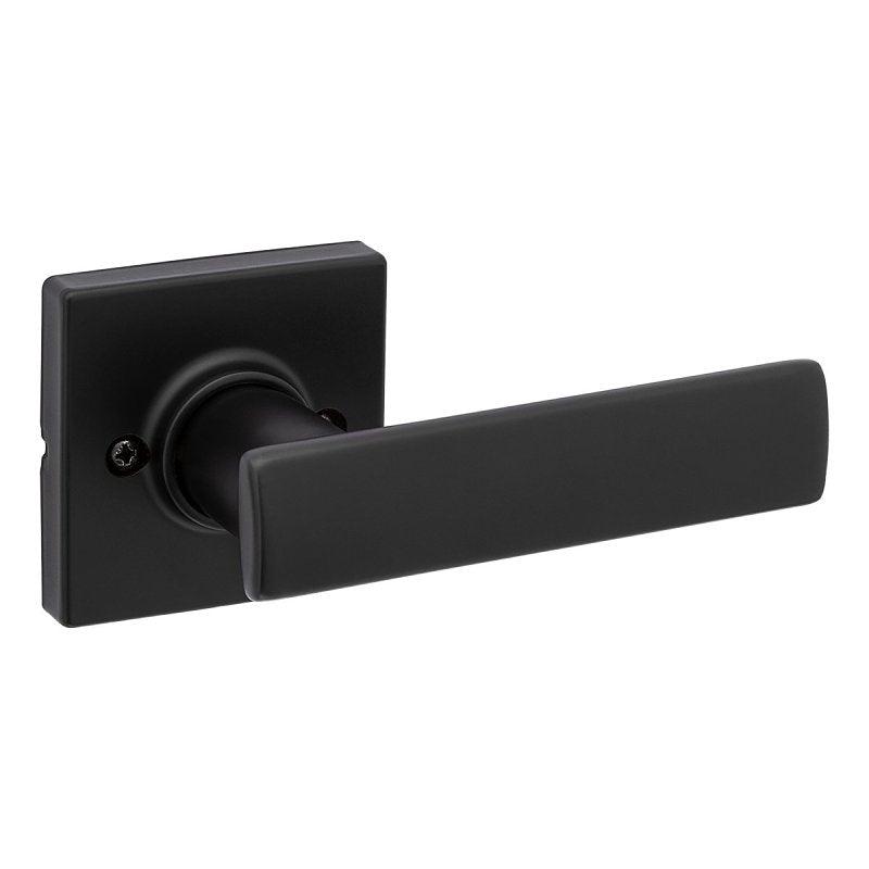 Weiser Elements Breton 9GLC120-099 Dummy Door Handle, Lever Handle, Contemporary Design, Matte Black, Residential