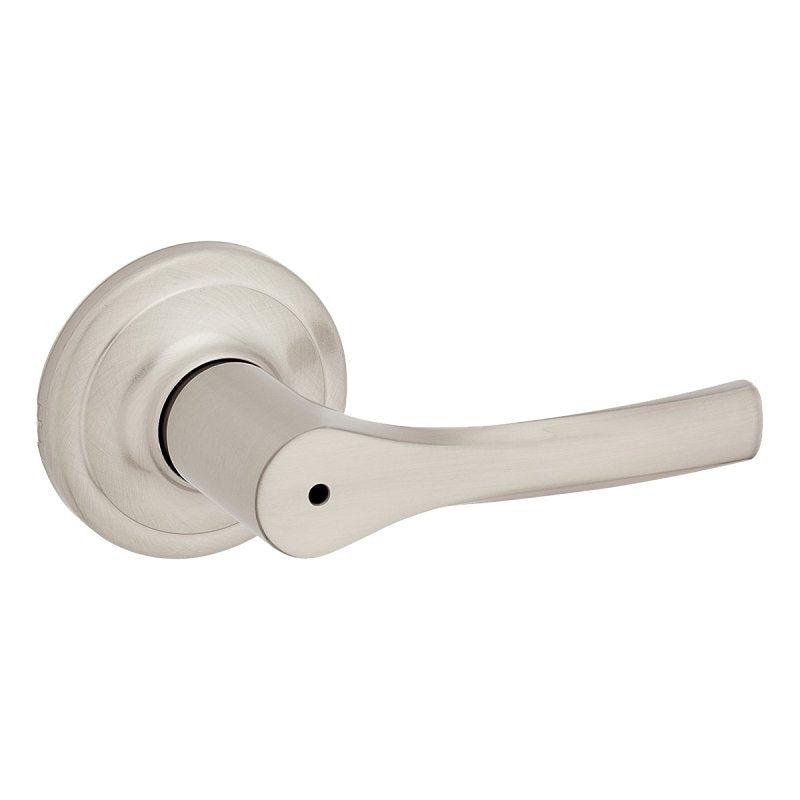 Weiser Elements Henley 9GLC3310-081 Privacy Door Handle, Transitional Design, Lever Handle, Satin Nickel, Zinc