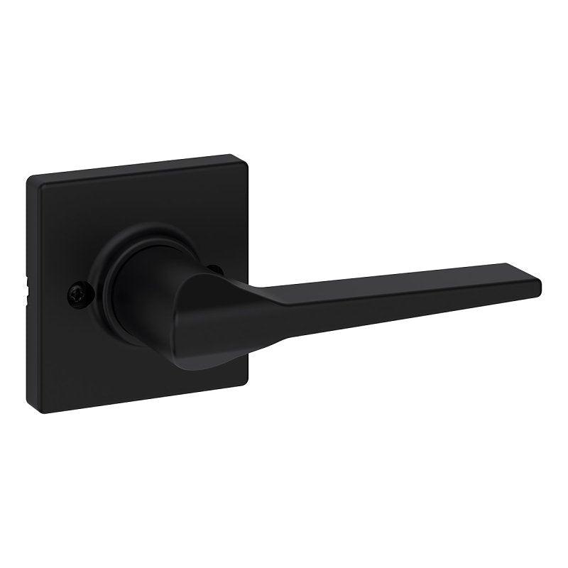 Weiser Elements Hollis 9GLC120-104 Dummy Door Handle, Lever Handle, Contemporary Design, Matte Black, Residential