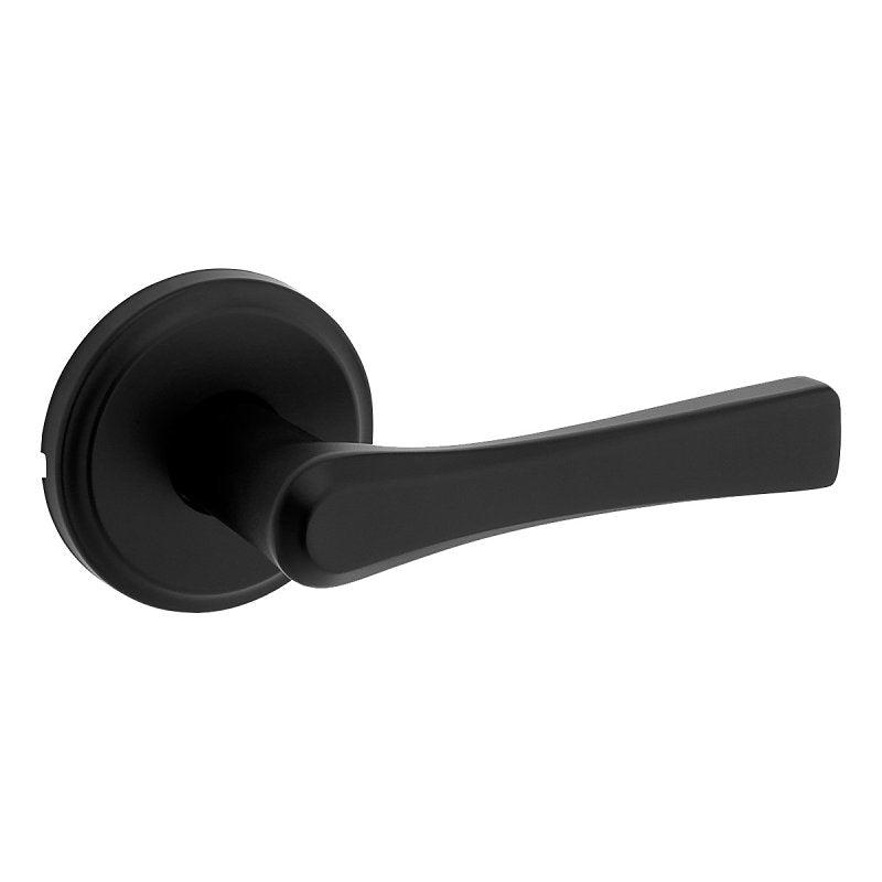 Weiser Katella 9GLA1010-133 Passage Door Handle, Lever Handle, Zinc, Matte Black, 2-3/8 to 2-3/4 in Backset