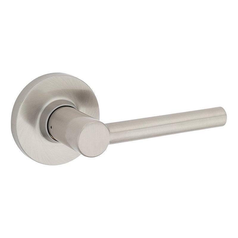 Weiser Safe Lock Reminy 9SL10000-119 Passage Door Handle, Lever Handle, Satin Nickel, 1-3/8 to 1-3/4 in Thick Door