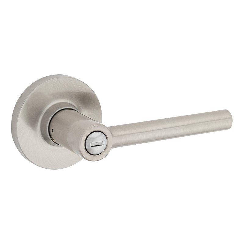 Weiser Safe Lock Reminy 9SL30000-093 Privacy Door Handle, Contemporary Design, Lever Handle, Satin Nickel