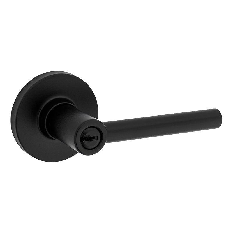 Weiser Safe Lock Reminy 9SL50000-119 Entry Door Handle, Lever Handle, Matte Black, 3 Grade, Universal Hand