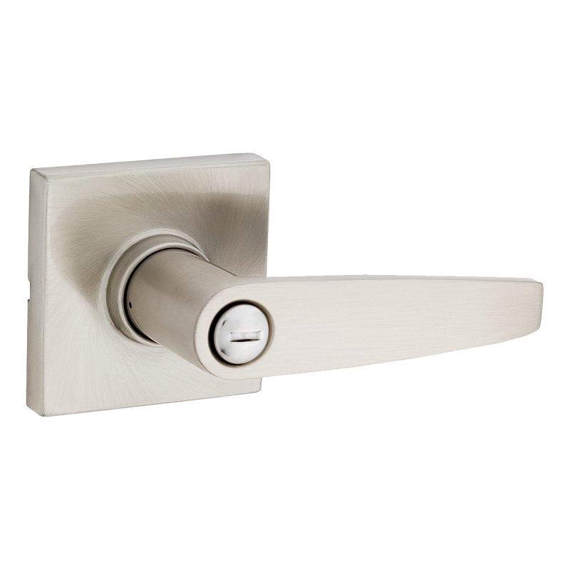 Weiser Safe Lock Winston 9SL30000-089 Privacy Door Handle, Traditional Design, Lever Handle, Satin Nickel