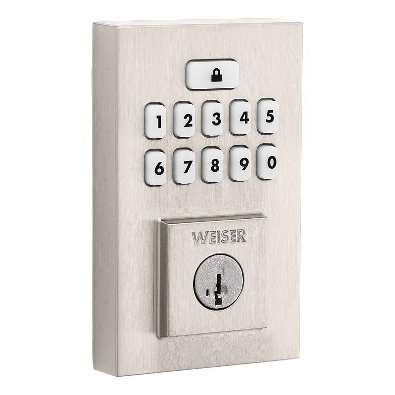 Weiser SmartCode Series 9GED92600-003 Deadbolt, Contemporary, 2-3/4 in W x 4-9/16 in H Dimensions, 2 Grade, 1/PK