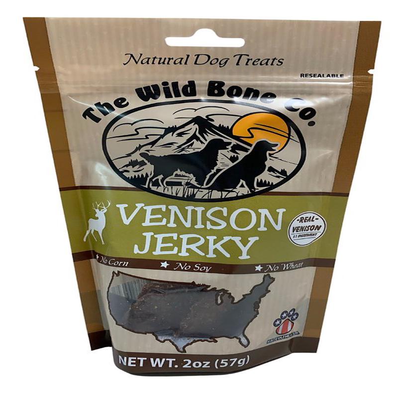 The Wild Bone Co 1910 Dog Treat, All, Jerky, Venison, 2 oz