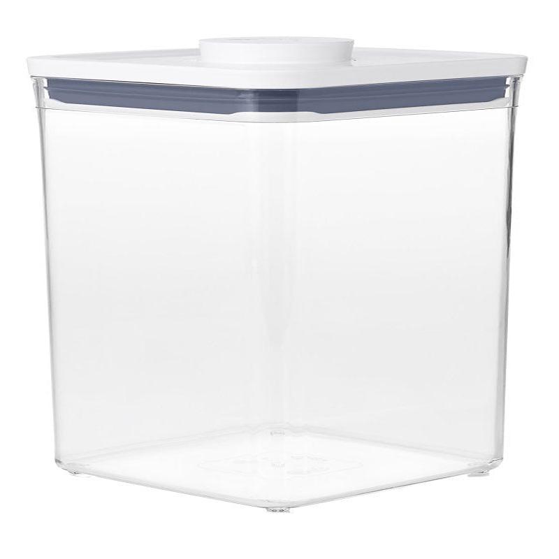 Good Grips POP 11233500 Food Container, 4.4 qt Capacity, Plastic, Clear, 6-1/2 in L, 6-1/2 in W, 9-1/2 in H