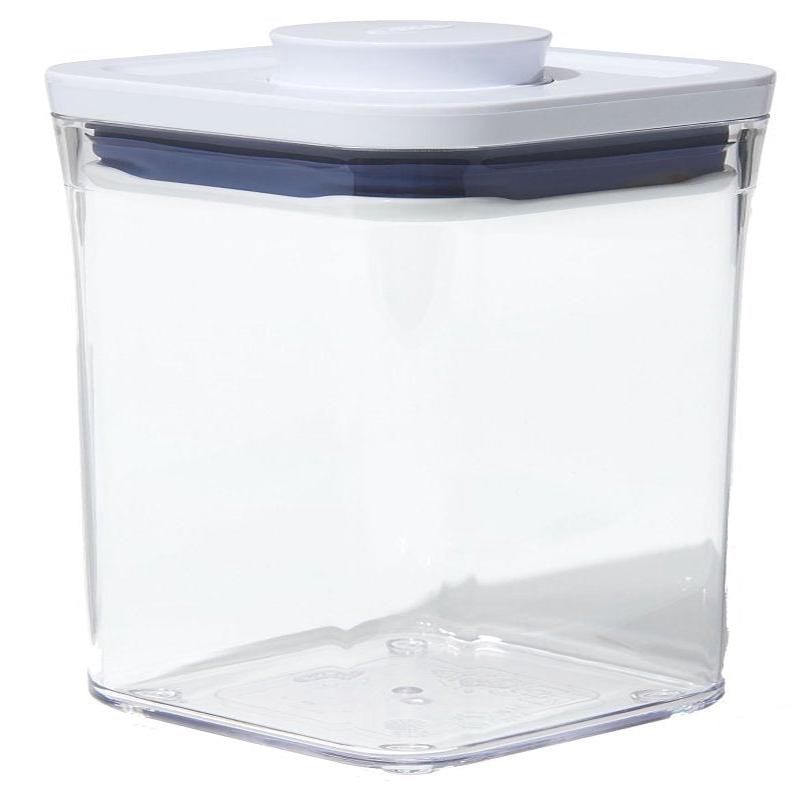 Good Grips POP 11234000 Food Container, 1.1 qt Capacity, Plastic, Clear, 4.3 in L, 4.3 in W, 6.3 in H