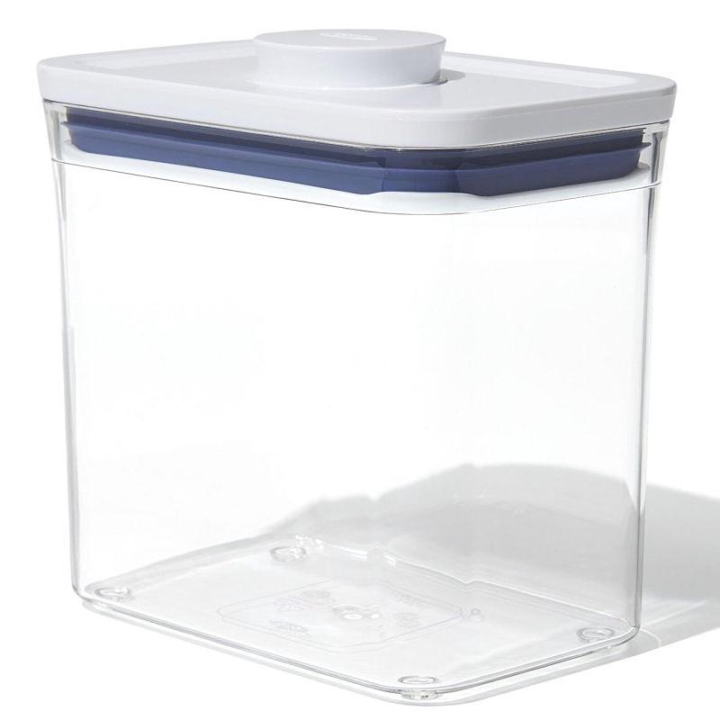 Good Grips POP 11234600 Food Container, 1.7 qt Capacity, Plastic, Clear, 6.3 in L, 4.1 in W, 6.7 in H