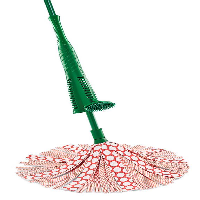 Libman Heavy-Duty Wonder 1228 Wet Mop, Quick Connect Mop Connection, Microfiber Mop Head, White Mop Head, Steel Handle