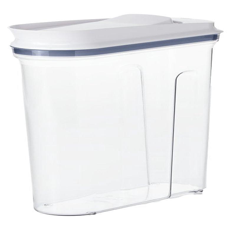 Oxo 11114100 Cereal Dispenser, 4.5 qt Capacity, Plastic/Silicone, Clear, 10.2 in L, 4 in W, 12-1/2 in H