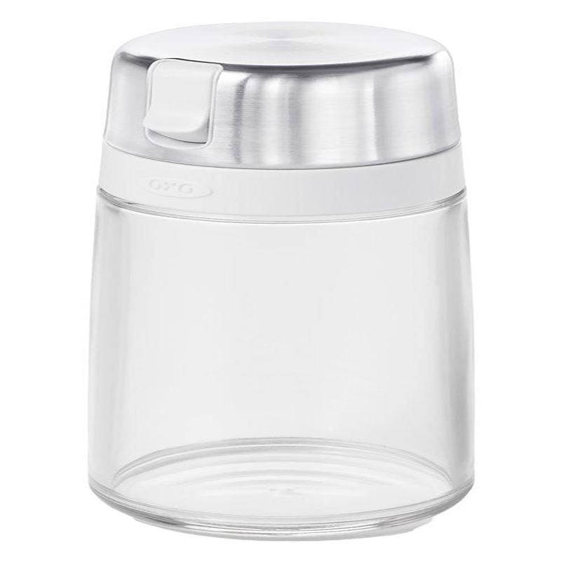 Oxo 1272380 Sugar Dispenser, 9 oz Capacity, Plastic/Stainless Steel, Clear