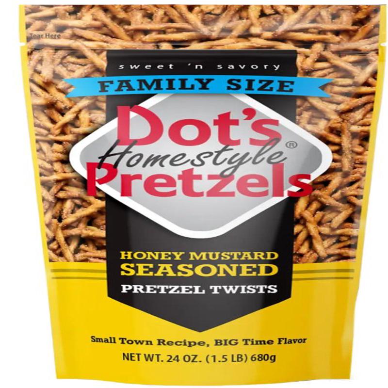 Dot's Homestyle Pretzels 71926 Snacks, Pieces, Honey Mustard, 24 oz
