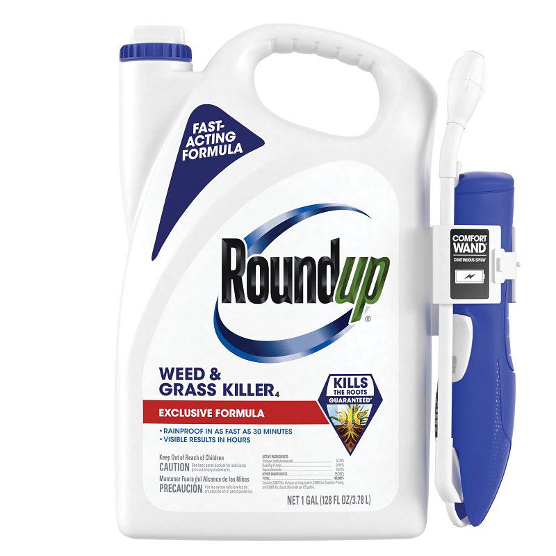 Roundup 5375404 Weed and Grass Killer, Liquid, 1 gal Bottle
