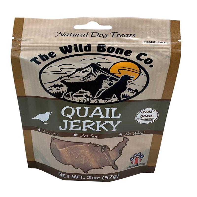 The Wild Bone Co 1950 Dog Treat, All, Jerky, Quail, 2 oz