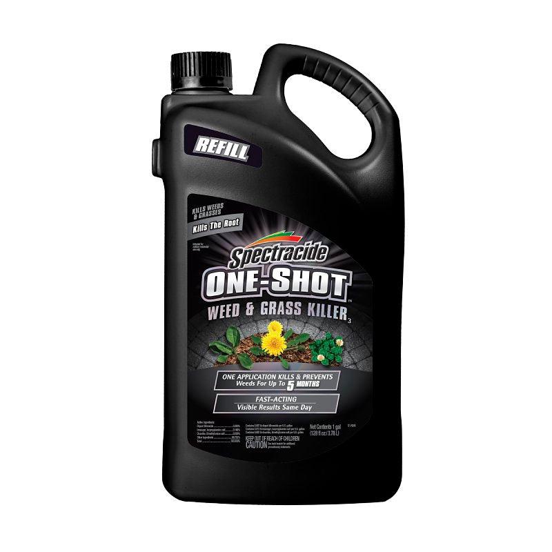 Spectracide ONE-SHOT HG-97187 Weed and Grass Killer Refill, Liquid, Clear/Pale Yellow, 1 gal Bottle