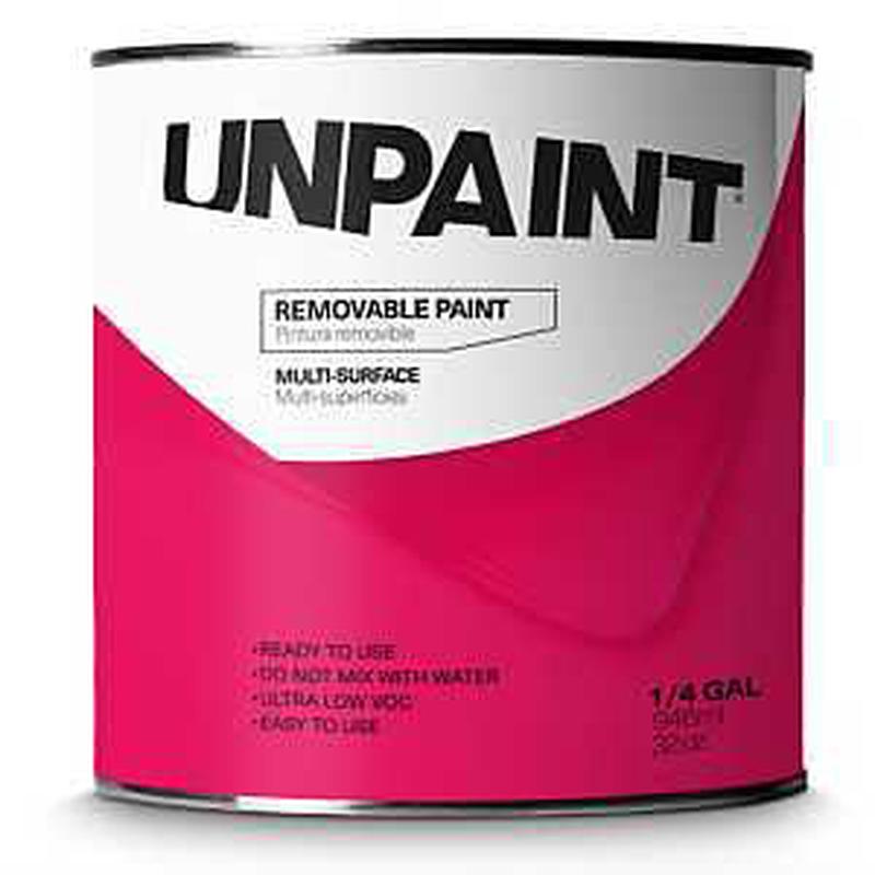 UNPAINT 300 0002 000006 Removable Paint, 1 qt, 128 to 170 sq-ft Coverage Area