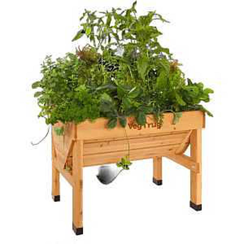 VegTrug Classic VTNS0361 Raised Bed Planter, 103.4 cm L, 76 cm W, 80 cm H, Cedar Wood, Natural