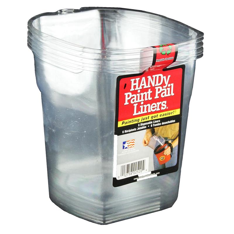 HANDy Paint 1 qt. Clear Plastic Liners (6-Pack)