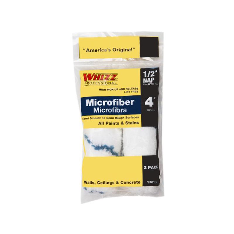 Whizz 4 1/2 Nap Microfiber Mini-Roller Cover 2-Pack
