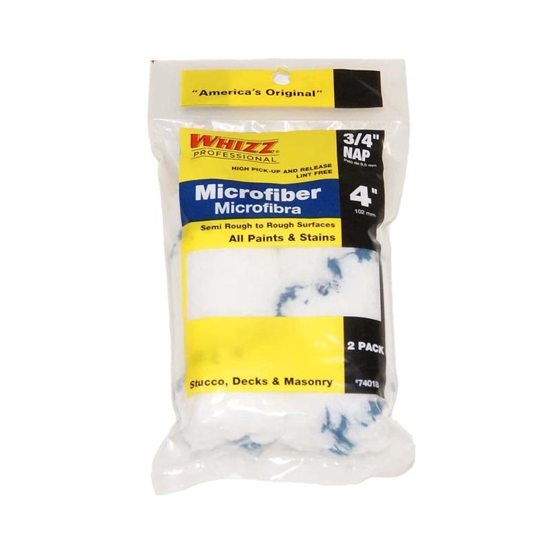 Whizz 4 3/4 Nap Microfiber Mini-Roller Cover 2-Pack