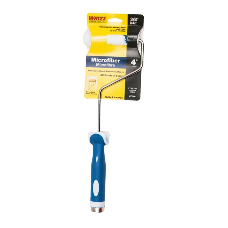 Whizz 4" XtraSorb Microfiber Mini-Roller Cover with Frame