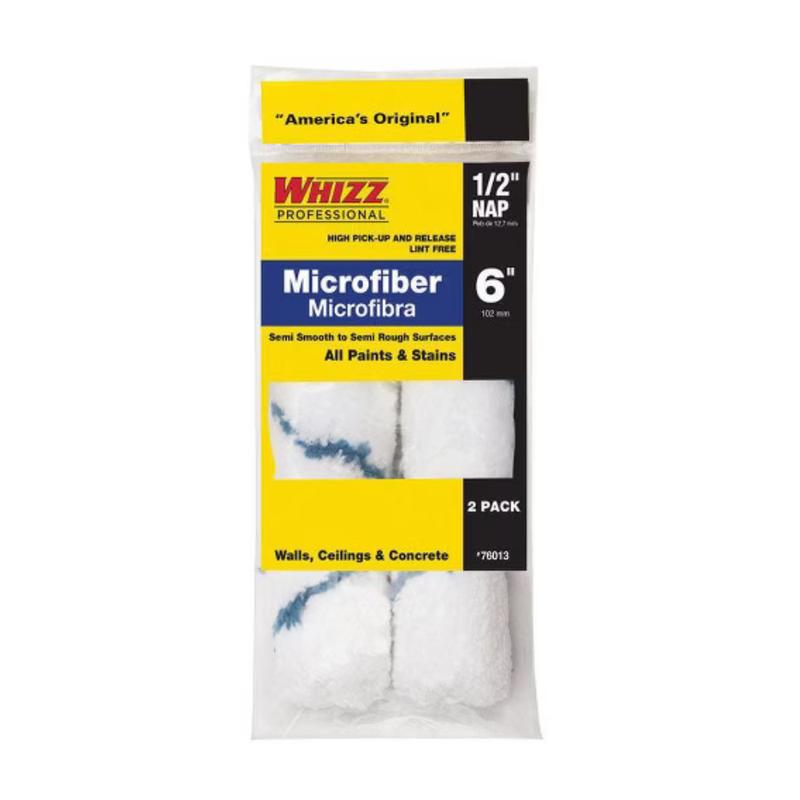 Whizz 6 1/2 Nap Microfiber Mini-Roller Cover 2-Pack